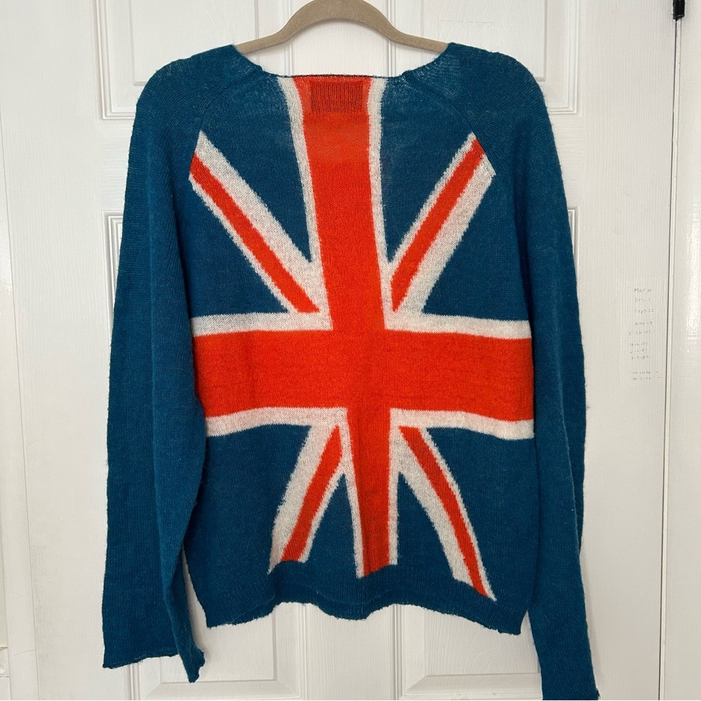 Wildfox White Label Save Queen Penny Lane Union Jack Sweater - Picture 8 of 10